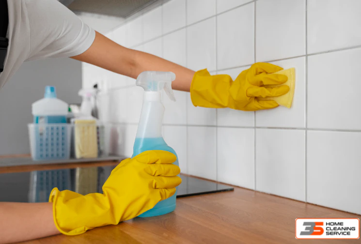 membersihkan noda dapur