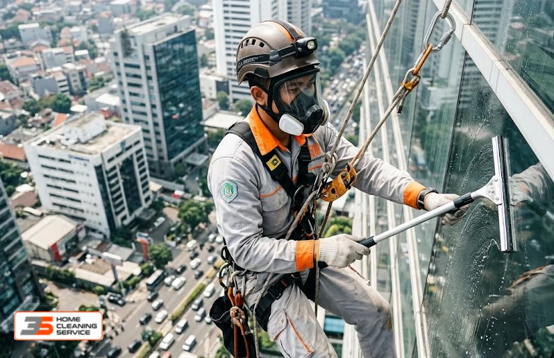 Metode Bersihkan Kaca Gedung